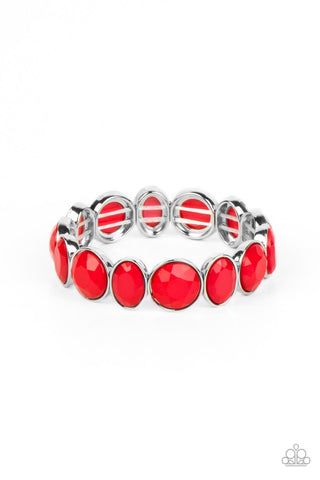 Whimsical Glow - Red Paparazzi Bracelet (#5188)