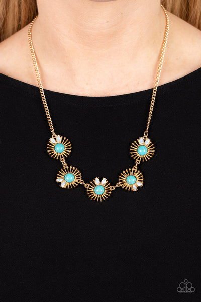 Fully Solar-Powered - Gold Paparazzi Necklace (#4766)