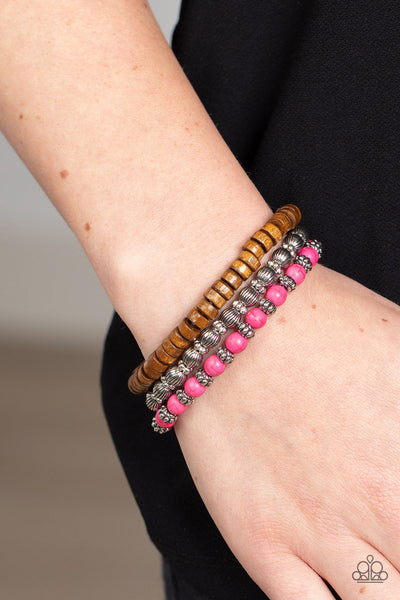 ESCAPADE Route - Pink Paparazzi Bracelet