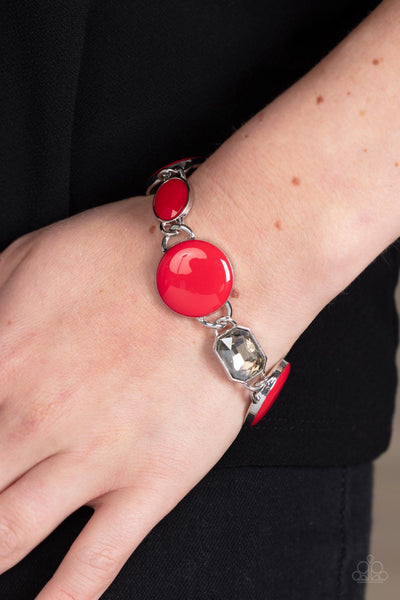 Dreamscape Dazzle - Red Paparazzi Bracelet (#850)