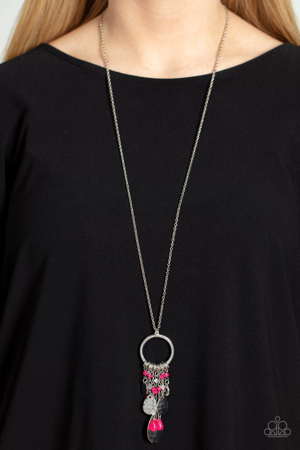 Totally Trolling - Pink Paparazzi Necklace (PZ-4909)