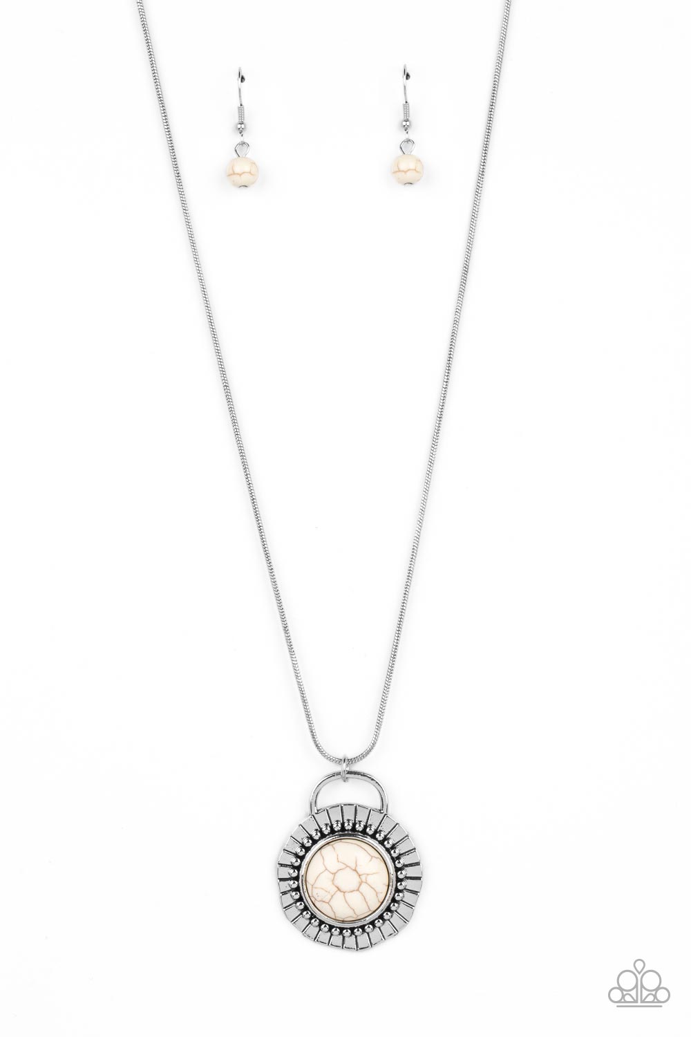 New Age Nomad - White Paparazzi Necklace (PZ-4277)