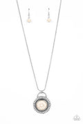 New Age Nomad - White Paparazzi Necklace (PZ-4277)