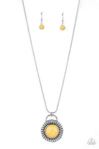 New Age Nomad - Yellow Paparazzi Necklace (#4825)