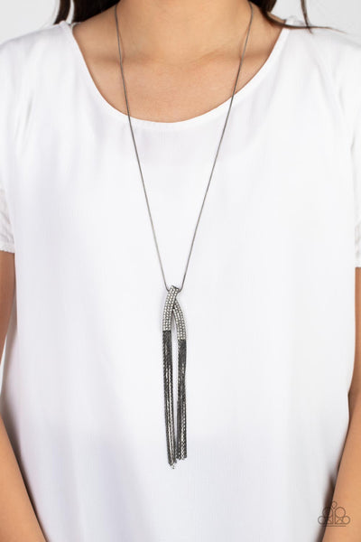 Out of the SWAY - Black Paparazzi Necklace (#1913)