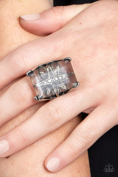 Starry Serenity - Silver Paparazzi Ring (R224)