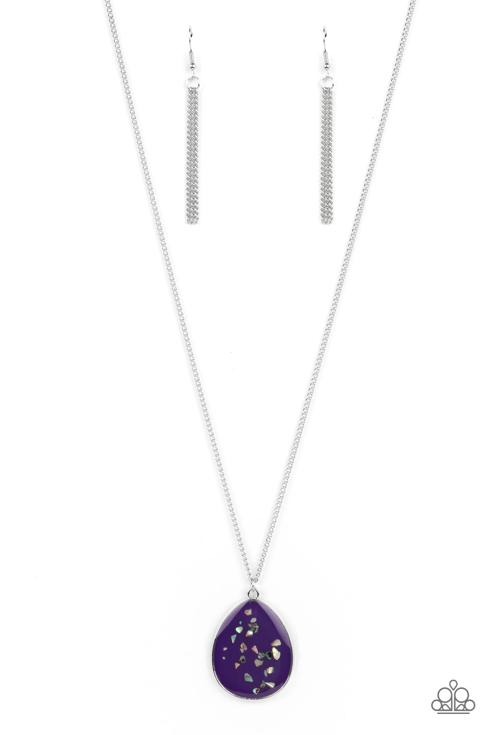 Shimmering Seafloors - Purple Paparazzi Necklace (#4715)