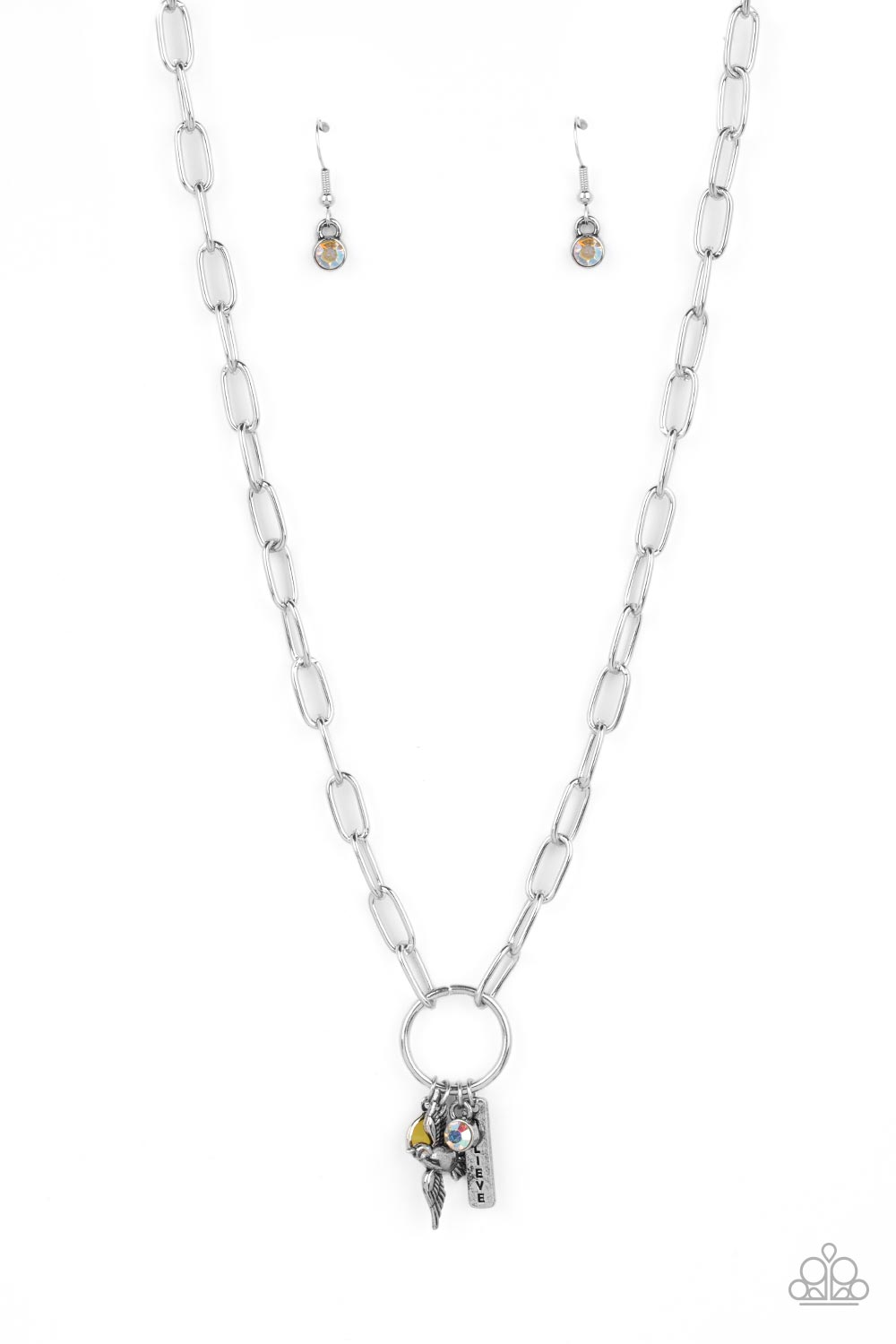 Inspired Songbird - Yellow Paparazzi Necklace (PZ-516)