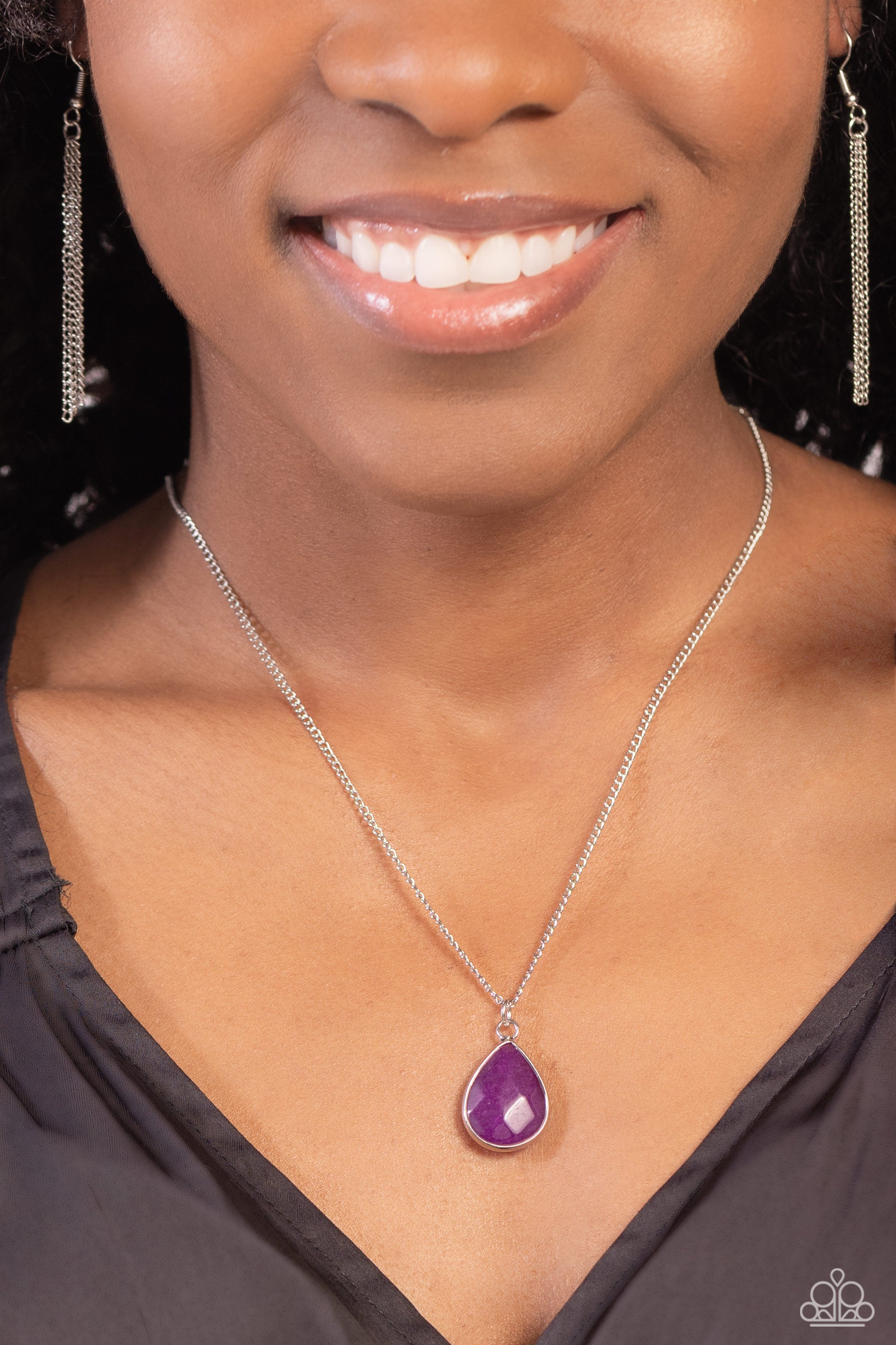 Sparkling Stones - Purple Paparazzi Necklace (#1980)