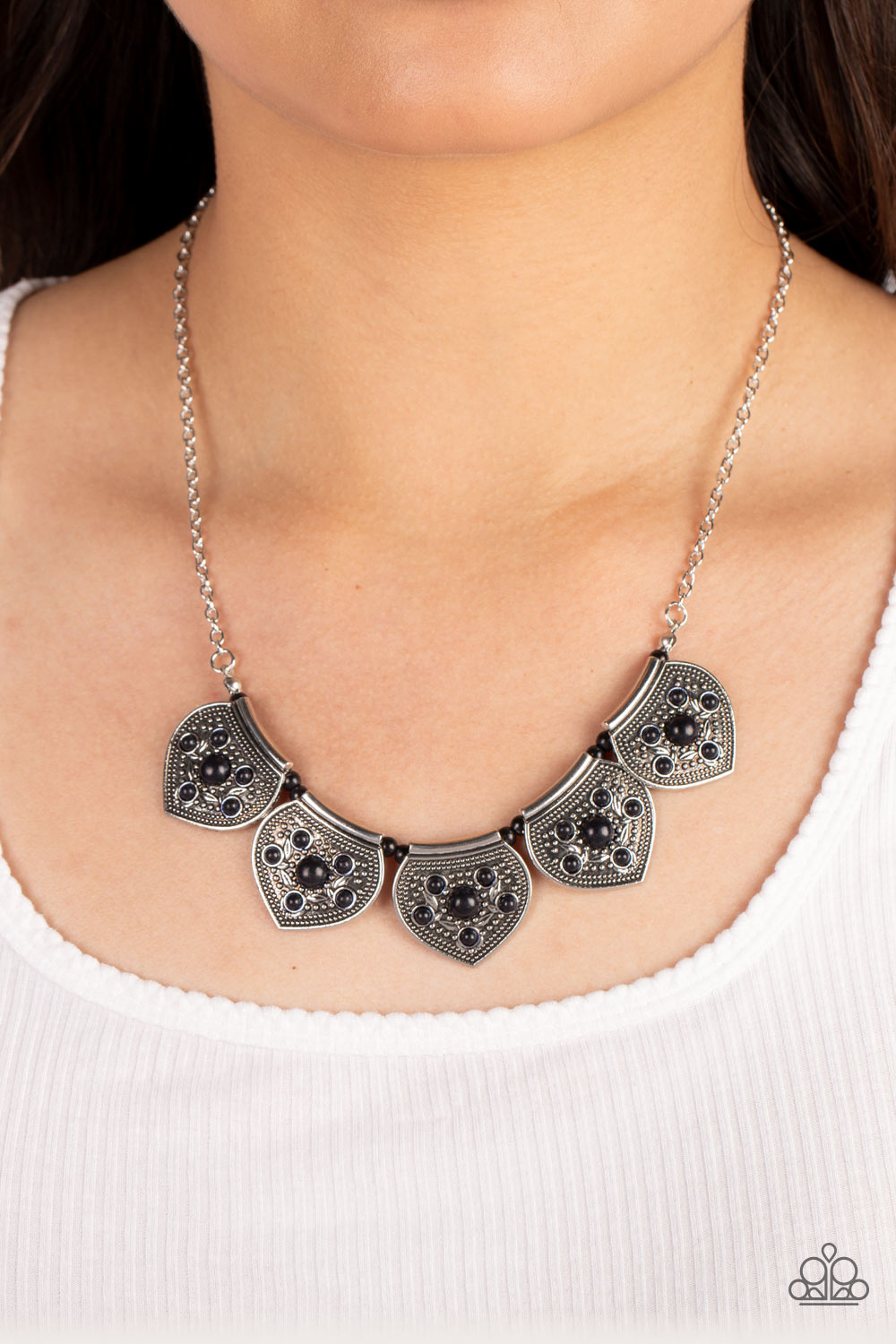 Badlands Basin - Black Paparazzi Necklace (PZ-2234)