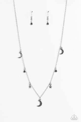 Lunar Lagoon - Silver Paparazzi Necklace (#3427)