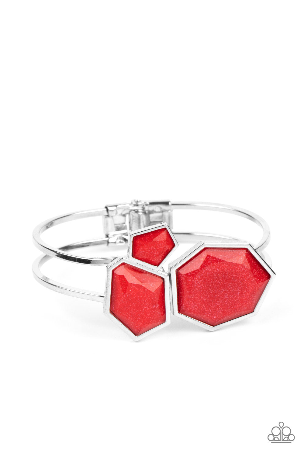 Tourist TRAPEZOID - Red Paparazzi Bracelet