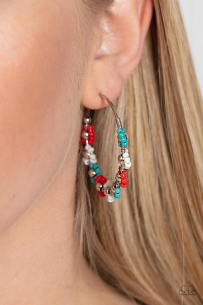 Growth Spurt - Red Paparazzi Earring