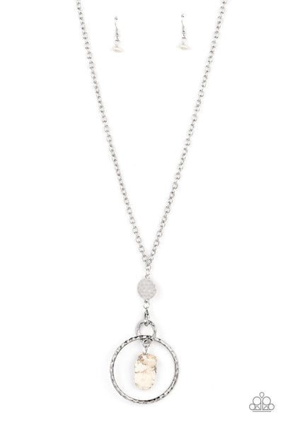 Keep the PIECE - White Paparazzi Necklace (5045)