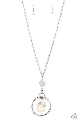 Keep the PIECE - White Paparazzi Necklace (5045)
