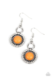 Mojave Mogul - Orange Paparazzi Earring (#1060)