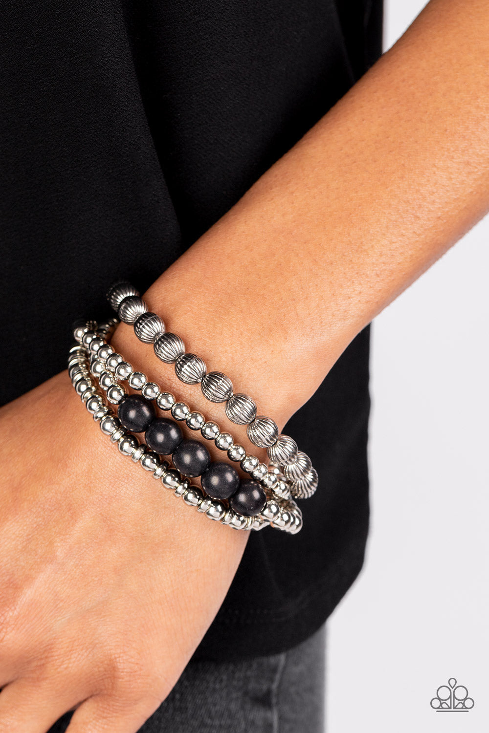 Wildland Wanderer - Black Paparazzi Bracelet (PZ-5049)