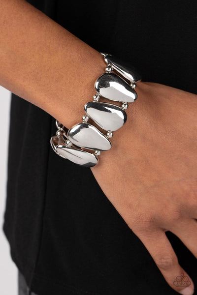 Classy Cave - Silver Paparazzi Bracelet (#2757)