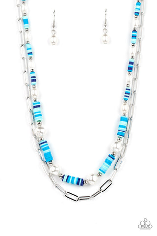 Tidal Trendsetter - Blue Paparazzi Necklace
