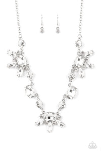 GLOW-trotting Twinkle - White Paparazzi Necklace (#3789)