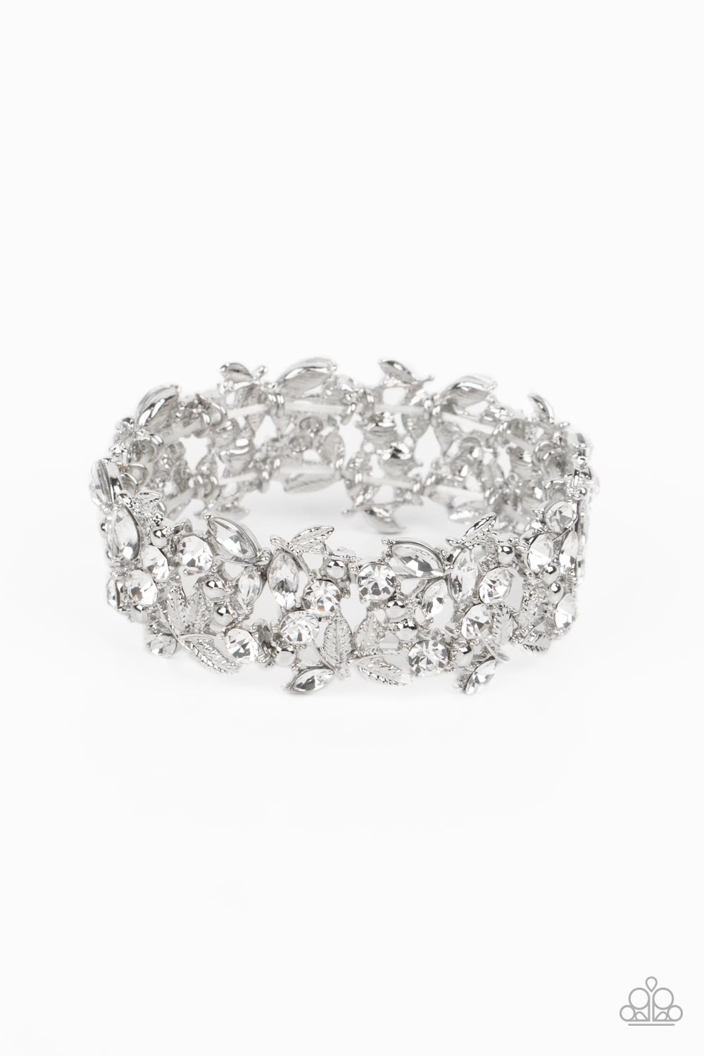 Feathered Finesse -White Paparazzi Bracelet