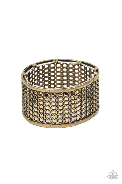 Camelot Couture - Brass Paparazzi Bracelet (#5050)