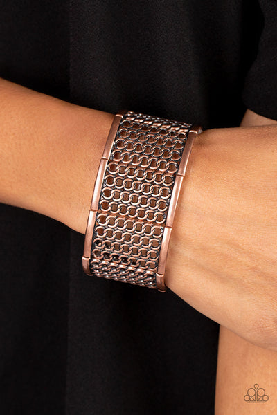 Camelot Couture - Copper Paparazzi Bracelet (#5408)