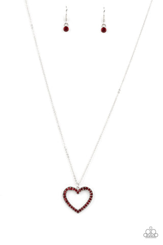 Dainty Darling - Red Paparazzi Necklace (5037)