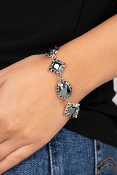 Decade of Dazzle - Silver Paparazzi Bracelet (#5484)