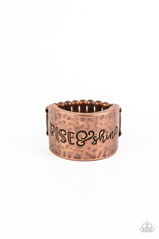 Sunrise Street - Copper Paparazzi Ring (R389)