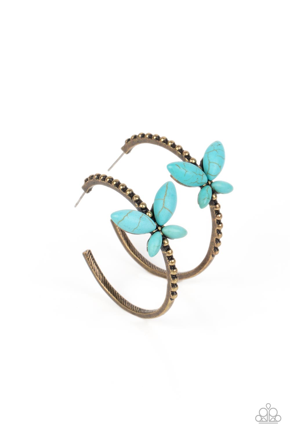 Bohemian Butterfly - Brass Paparazzi Earring (2504)