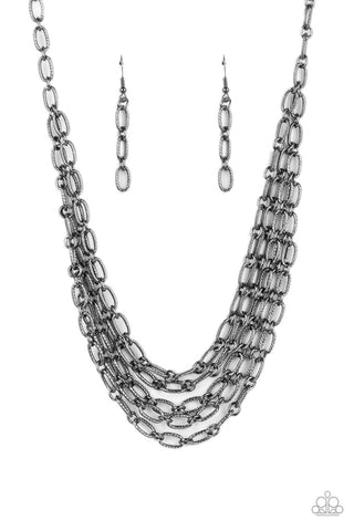 House of CHAIN - Black Paparazzi Necklace (#5499)