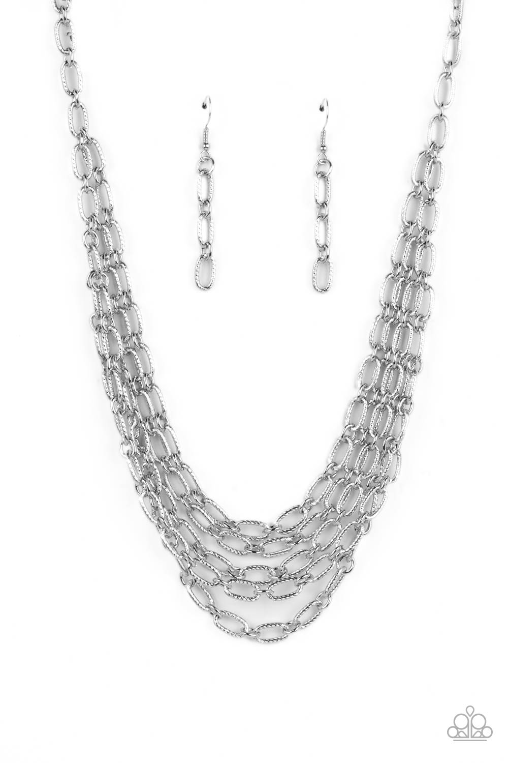 House of CHAIN - Silver Paparazzi Necklace (#3227)