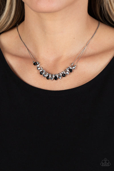 Shimmering High Society - Black Paparazzi Necklace (#5291)