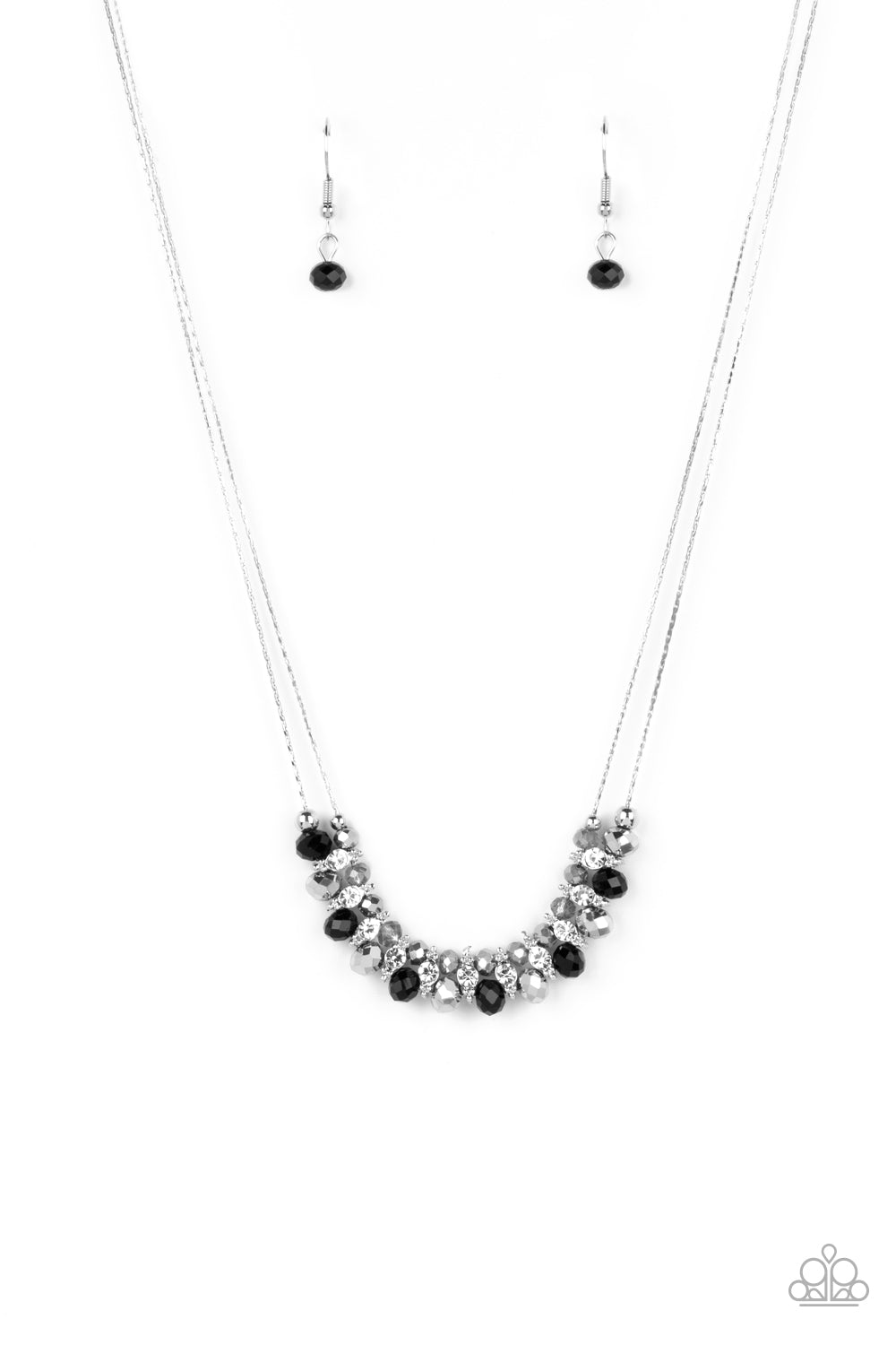 Shimmering High Society - Black Paparazzi Necklace (#5291)