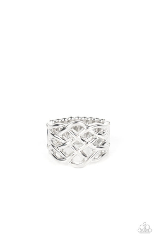 The One That KNOT Away - Silver Paparazzi Ring (R217)