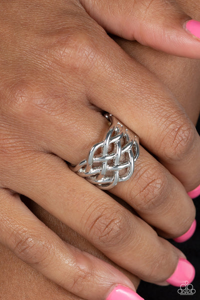 The One That KNOT Away - Silver Paparazzi Ring (T74)