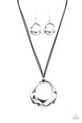 Tectonic Treasure - Silver Paparazzi Necklace (#5236)