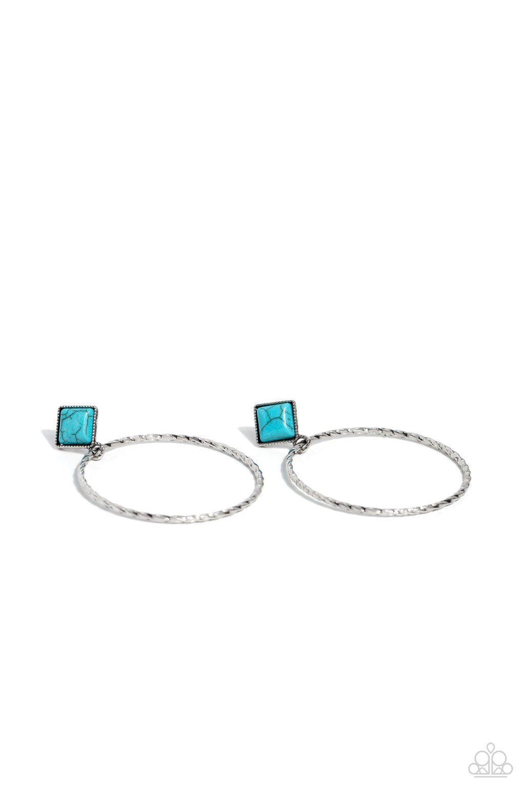Canyon Circlet - Blue Paparazzi Earring 5623