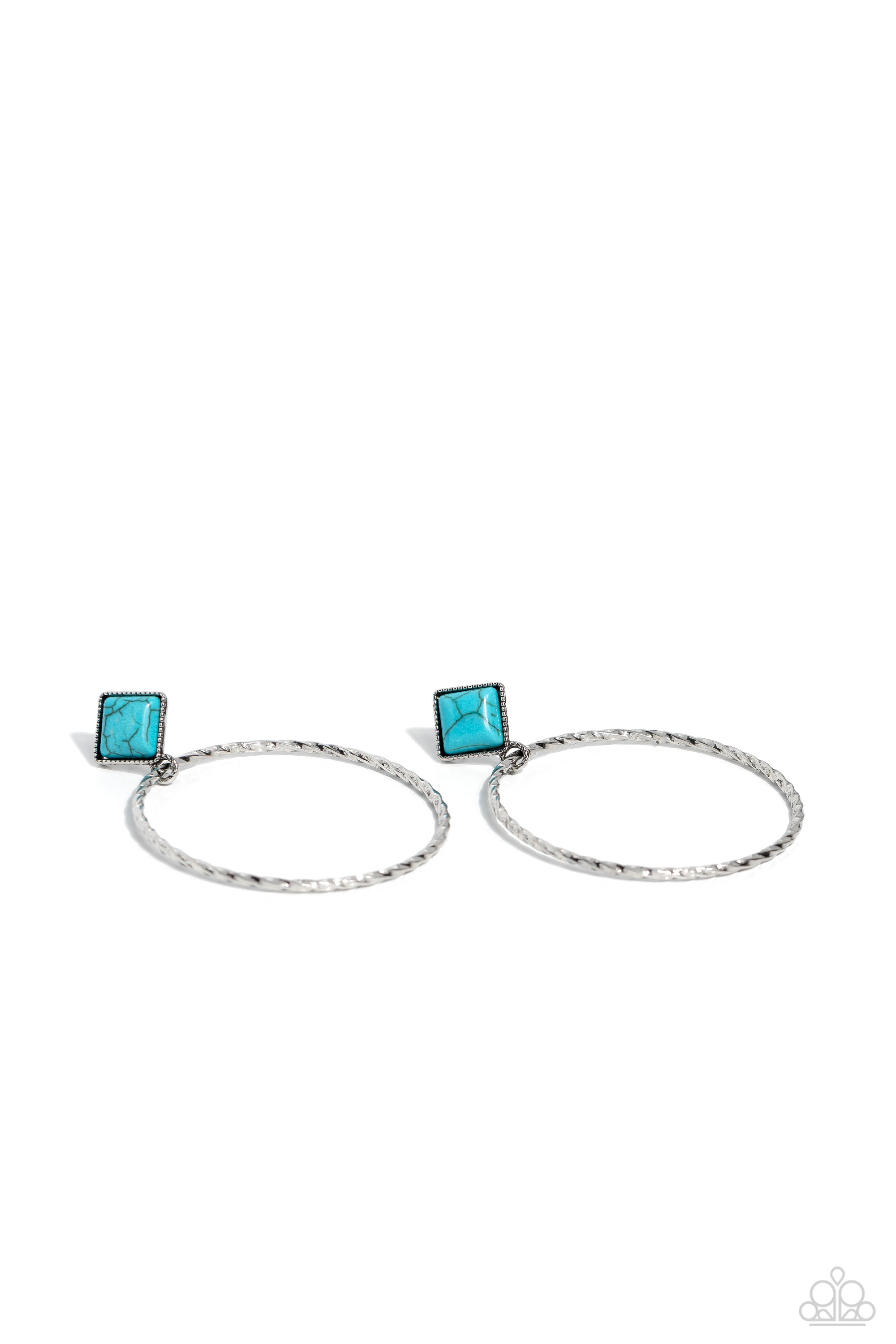 Canyon Circlet - Blue Paparazzi Earring 5623