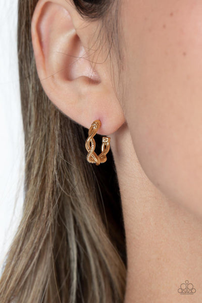 Infinite Incandescence - Gold Paparazzi Earring