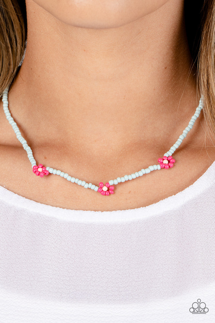 Bewitching Beading - Pink Paparazzi Necklace (#3721)