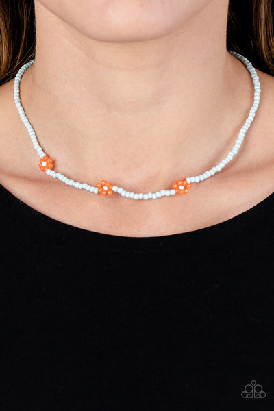 Bewitching Beading - Orange Paparazzi Necklace (#5229)