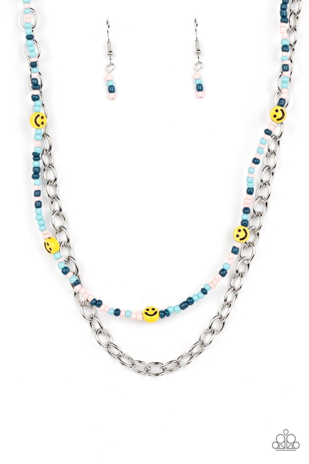 Happy Looks Good on You - Blue Paparazzi Necklace (#2141)