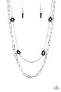 Bold Buds - Black Paparazzi Necklace (PZ-5656)