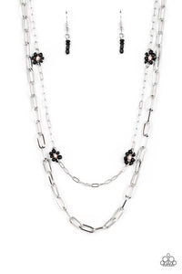 Bold Buds - Black Paparazzi Necklace (#3845)