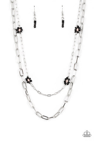 Bold Buds - Black Paparazzi Necklace (#3845)