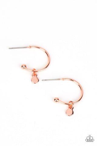 Modern Model - Copper Paparazzi Earring (#2887)