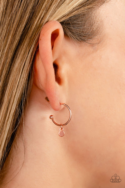 Modern Model - Copper Paparazzi Earring (#2887)