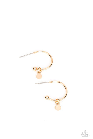 Modern Model - Gold Paparazzi Earring (#4988)